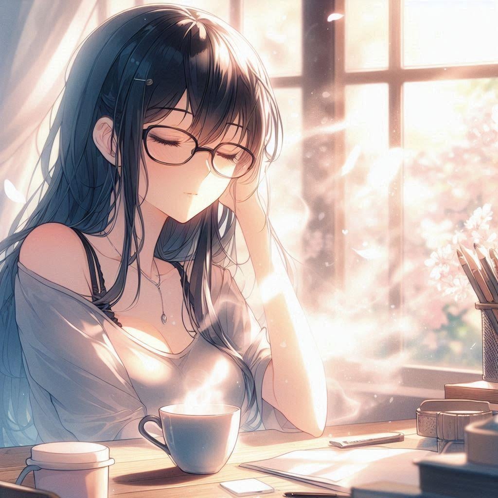 うたた寝する有紗さん