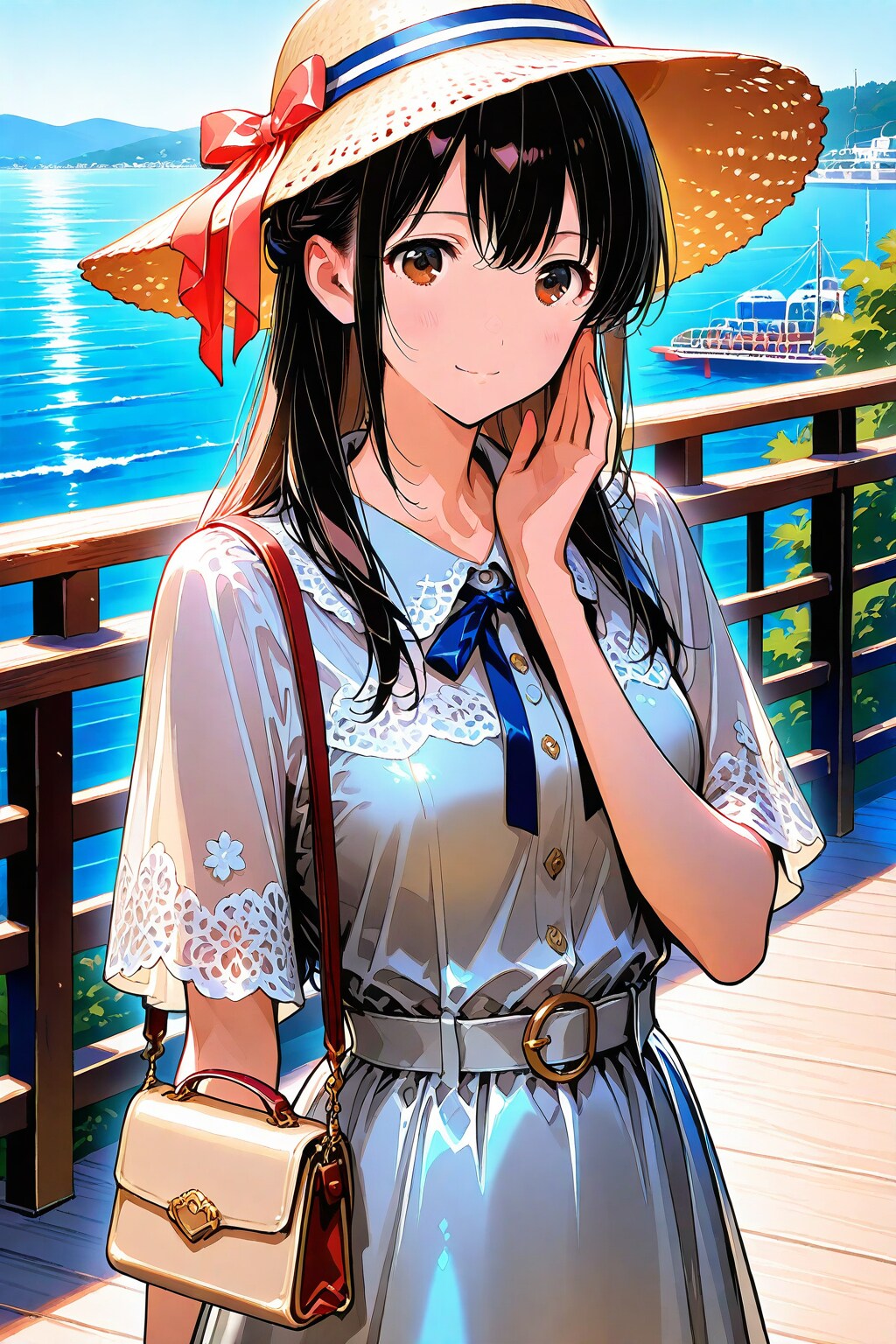 ユリママ　海沿い散歩