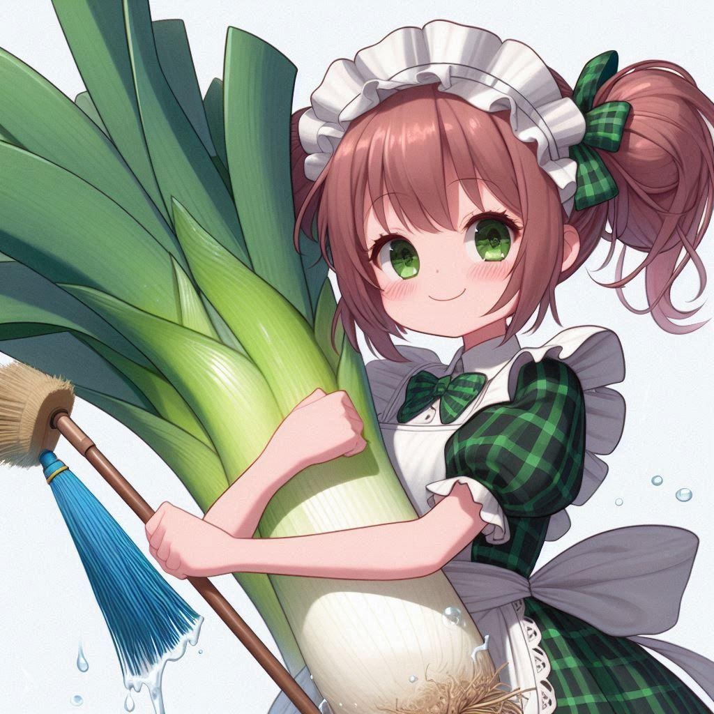 ネギのメイドさん(ボツ画像も)