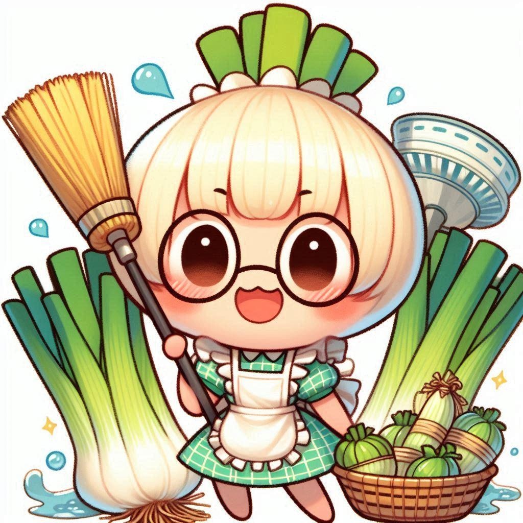 ネギのメイドさん(ボツ画像も)