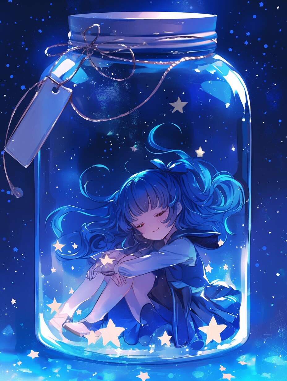 「瓶詰の少女」蒼81 | の人気AIイラスト・グラビア