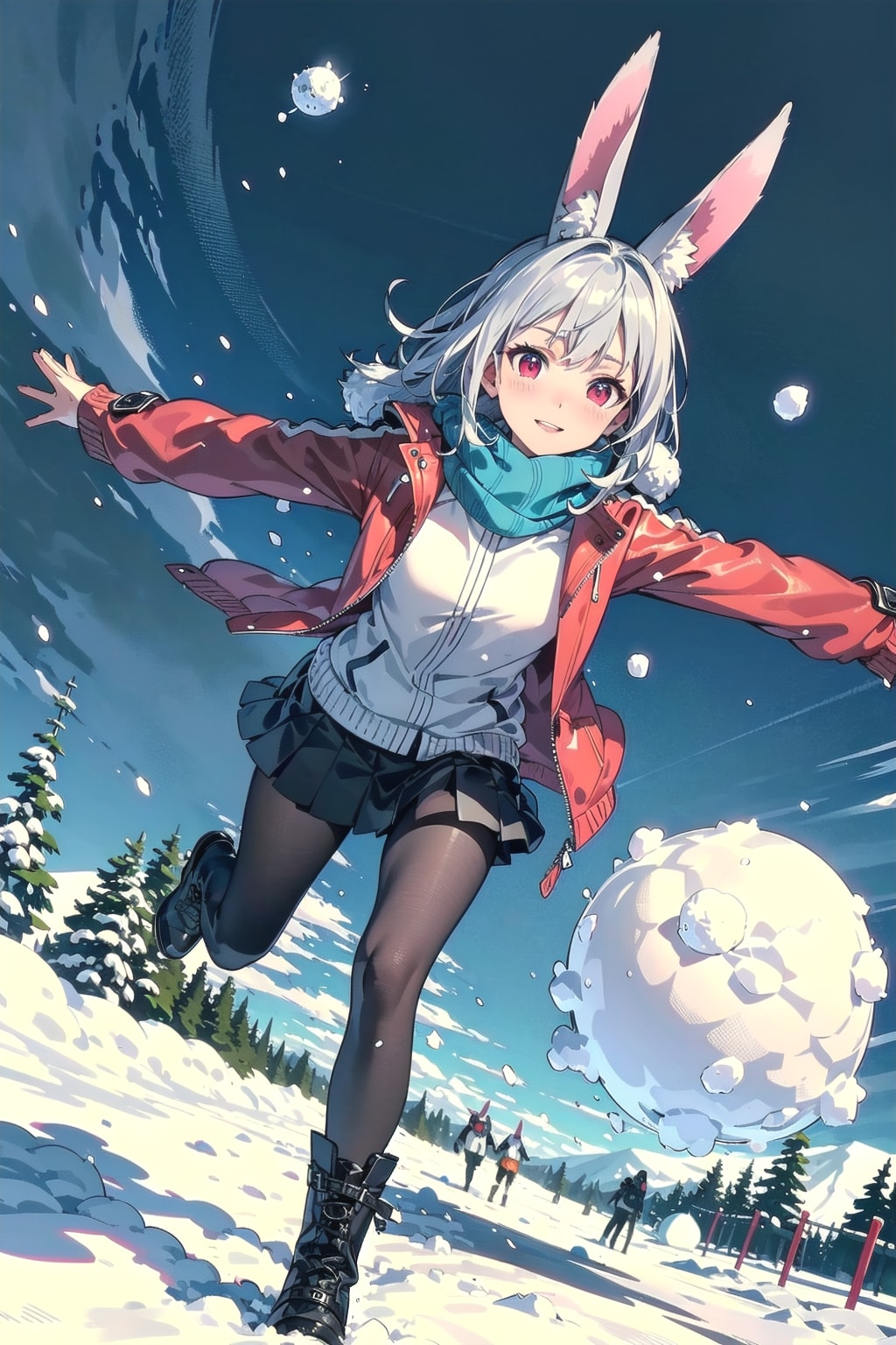 わぁい✨雪なので〜す🐰🎶 | の人気AIイラスト・グラビア