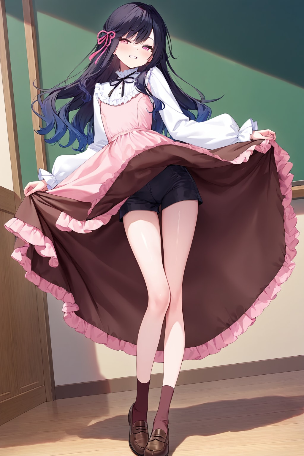 Here, theres shorts underneath