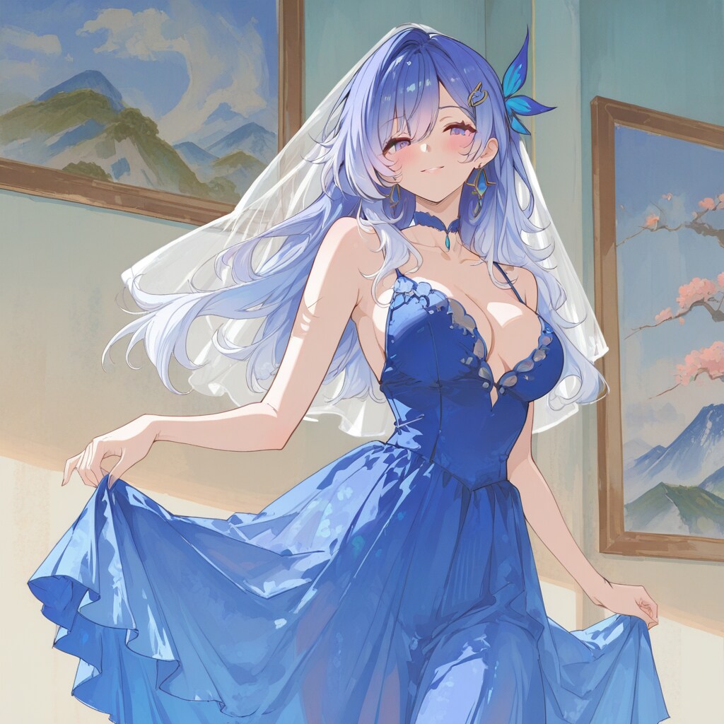 青色に染まる