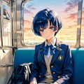電車通学柑菜ちゃん 2枚目