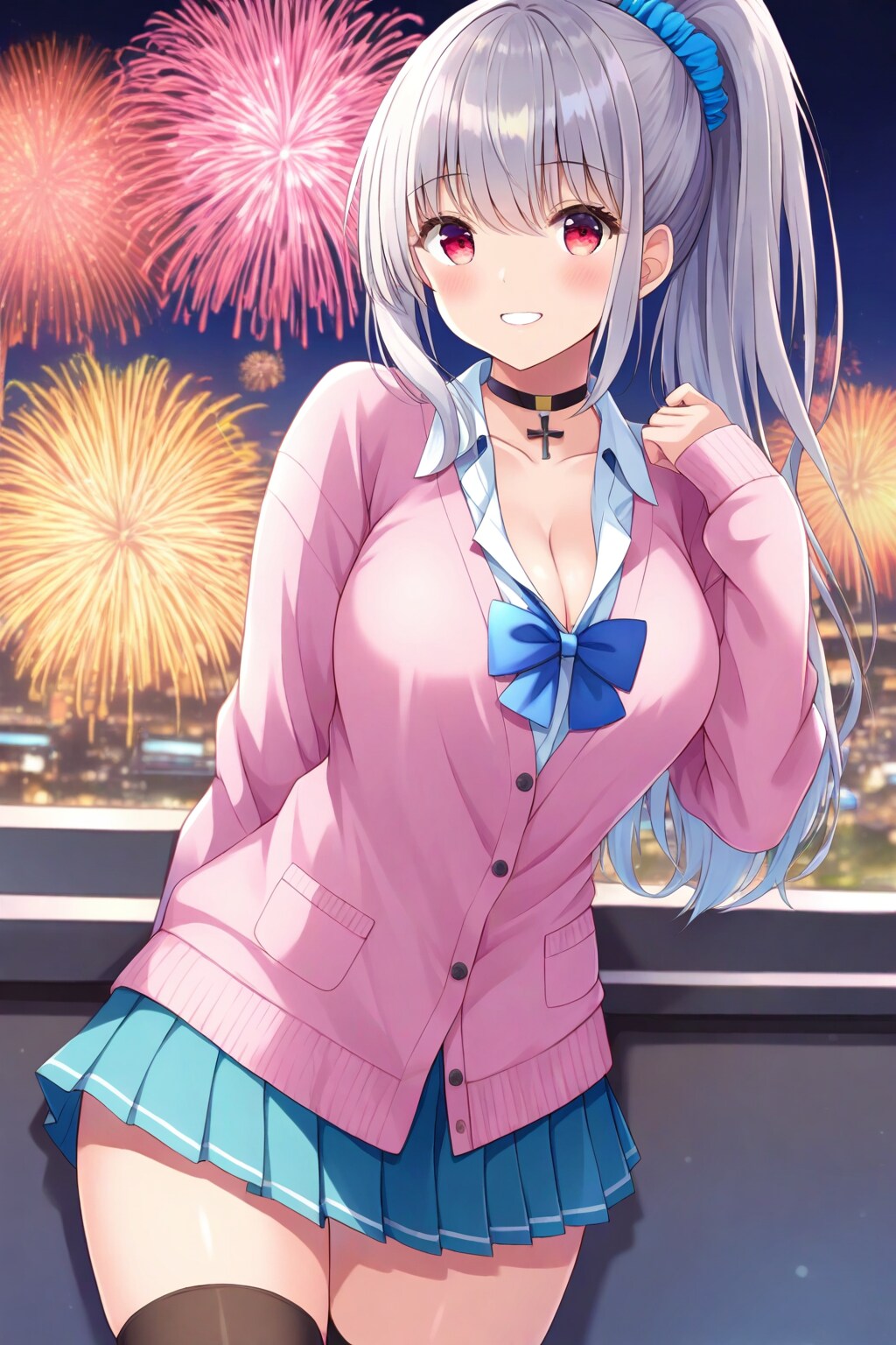 おとな雛菊ちゃんと花火