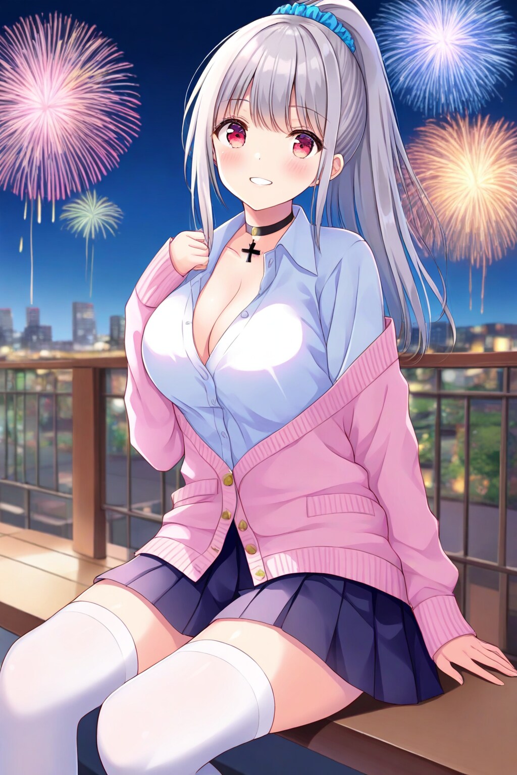 おとな雛菊ちゃんと花火