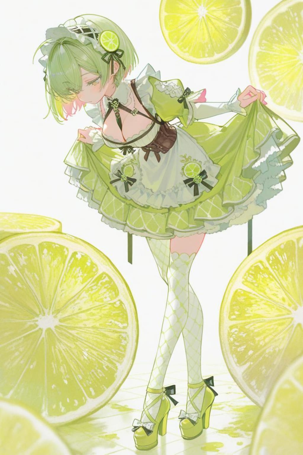 <川崎ちゃん>ライムチョコミントロリータドレス