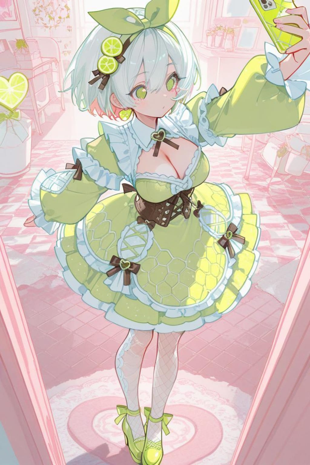 <川崎ちゃん>ライムチョコミントロリータドレス