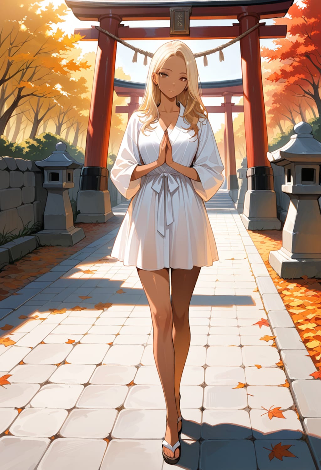 お参りするスピリチュアルギャル（ローカル版）