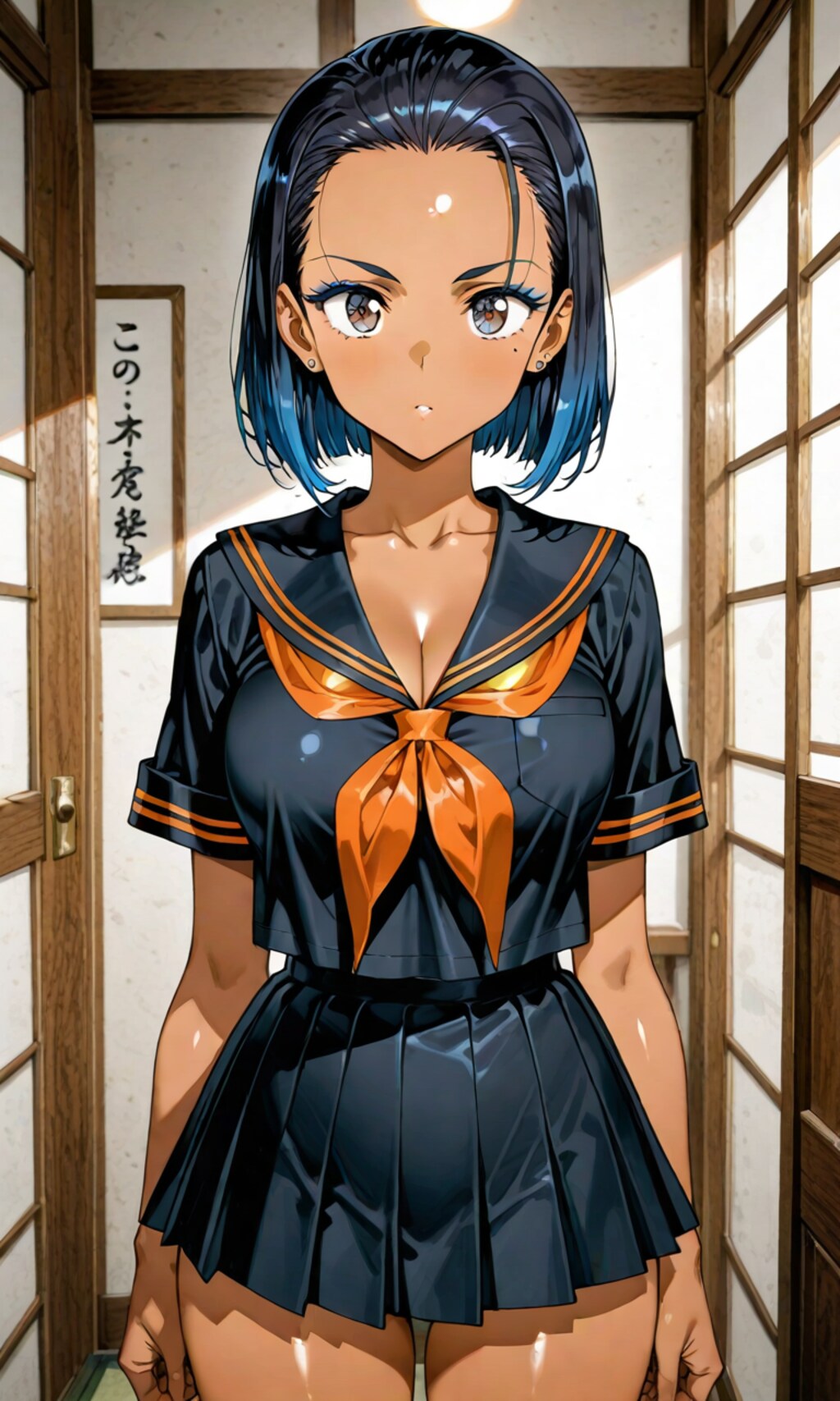 黒髪黒セーラー黒ギャルを目指して