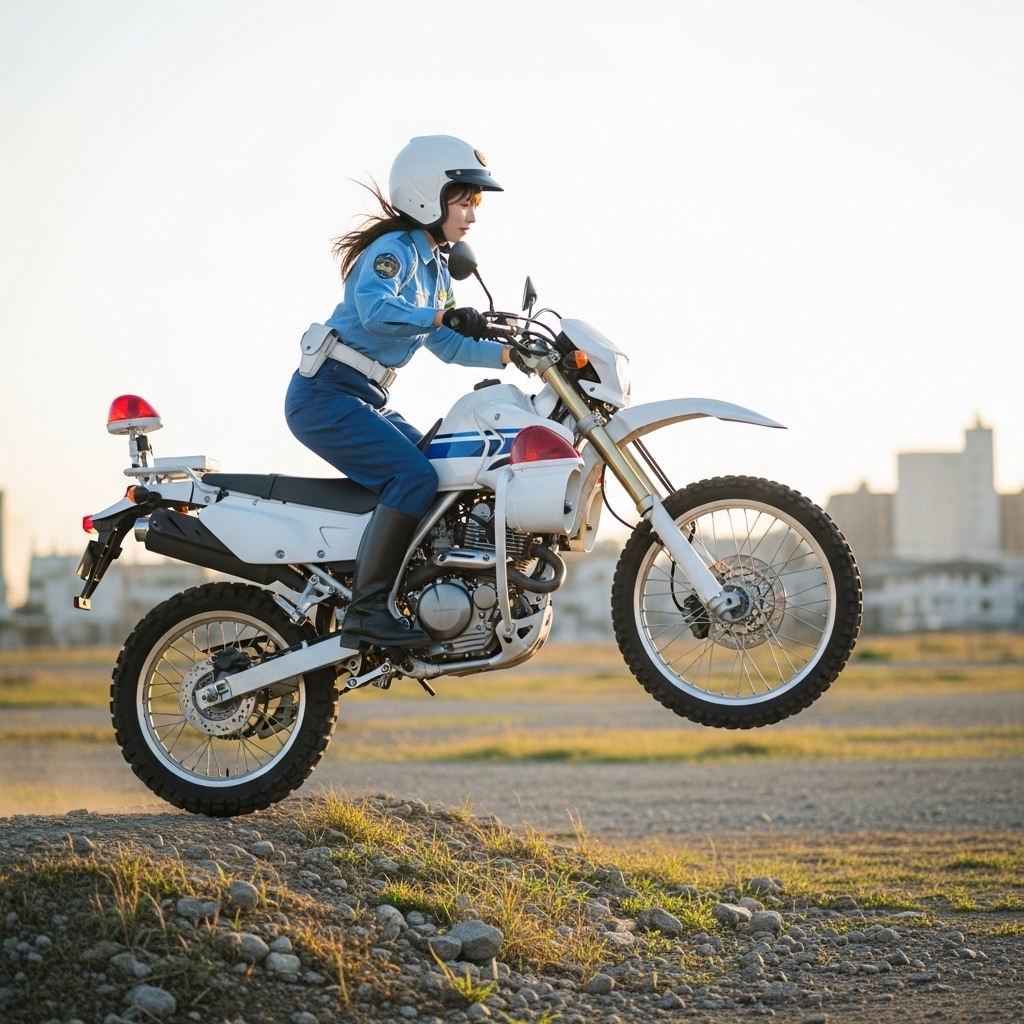 オフロード白バイ