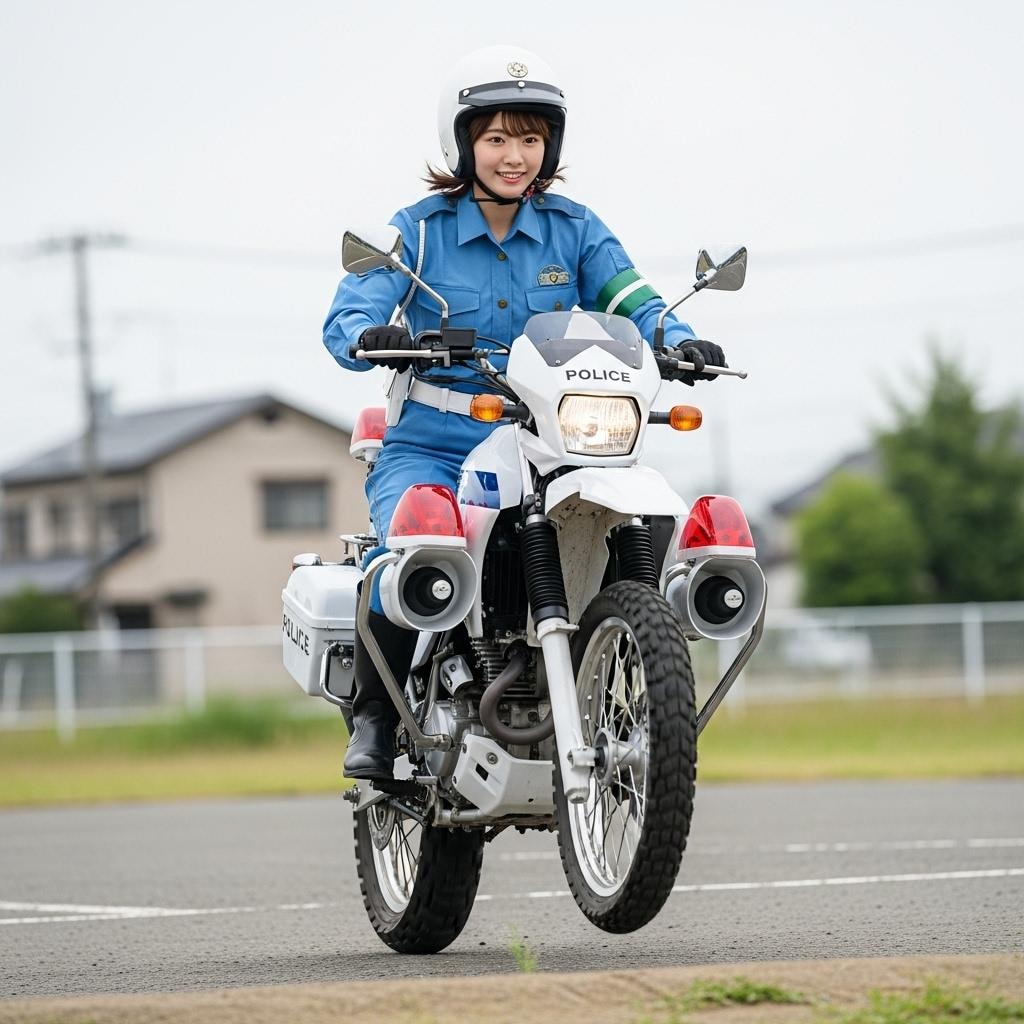 オフロード白バイ