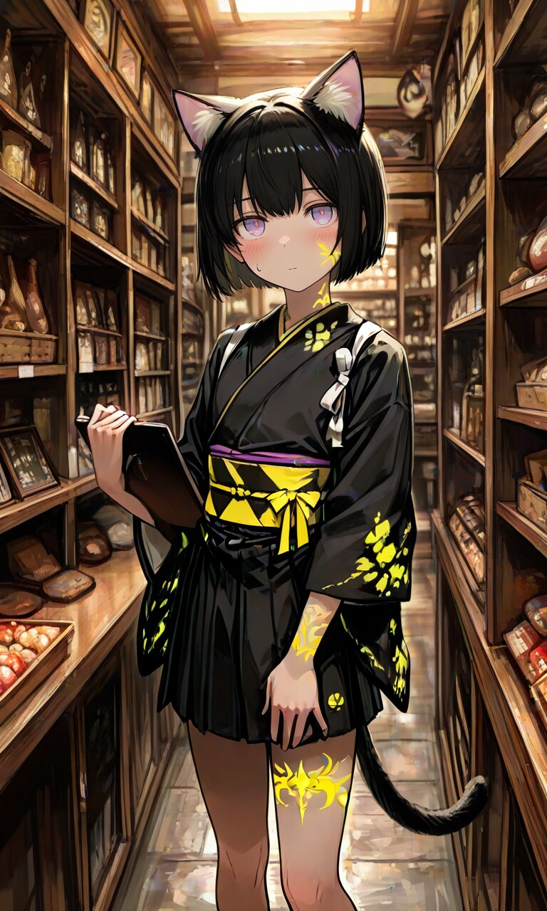 朔雷　「…い、いらっしゃいま…」