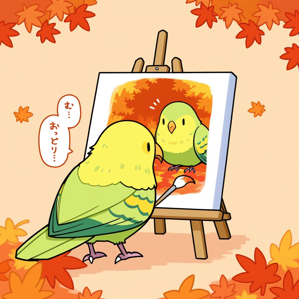 芸術の秋喋るインコ