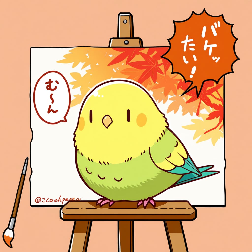 芸術の秋喋るインコ
