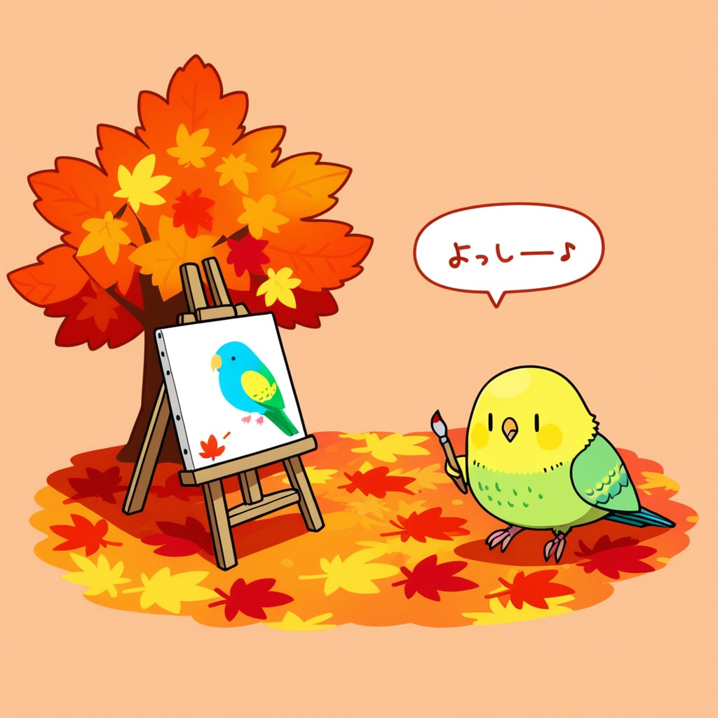 芸術の秋喋るインコ