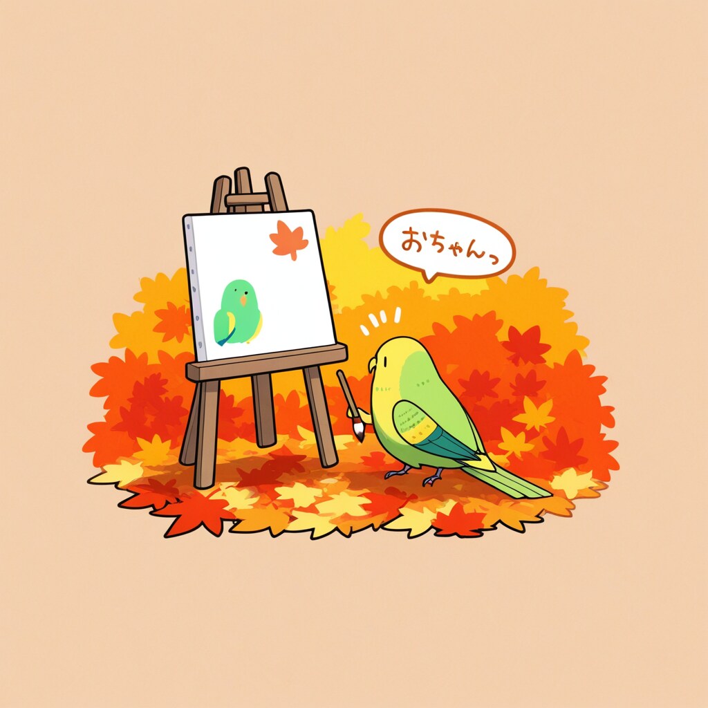 芸術の秋喋るインコ