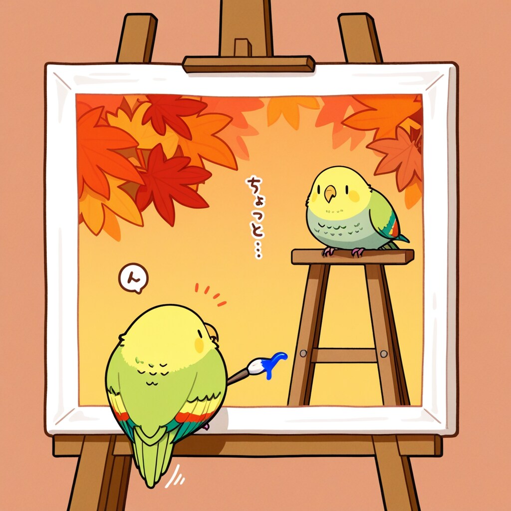 芸術の秋喋るインコ