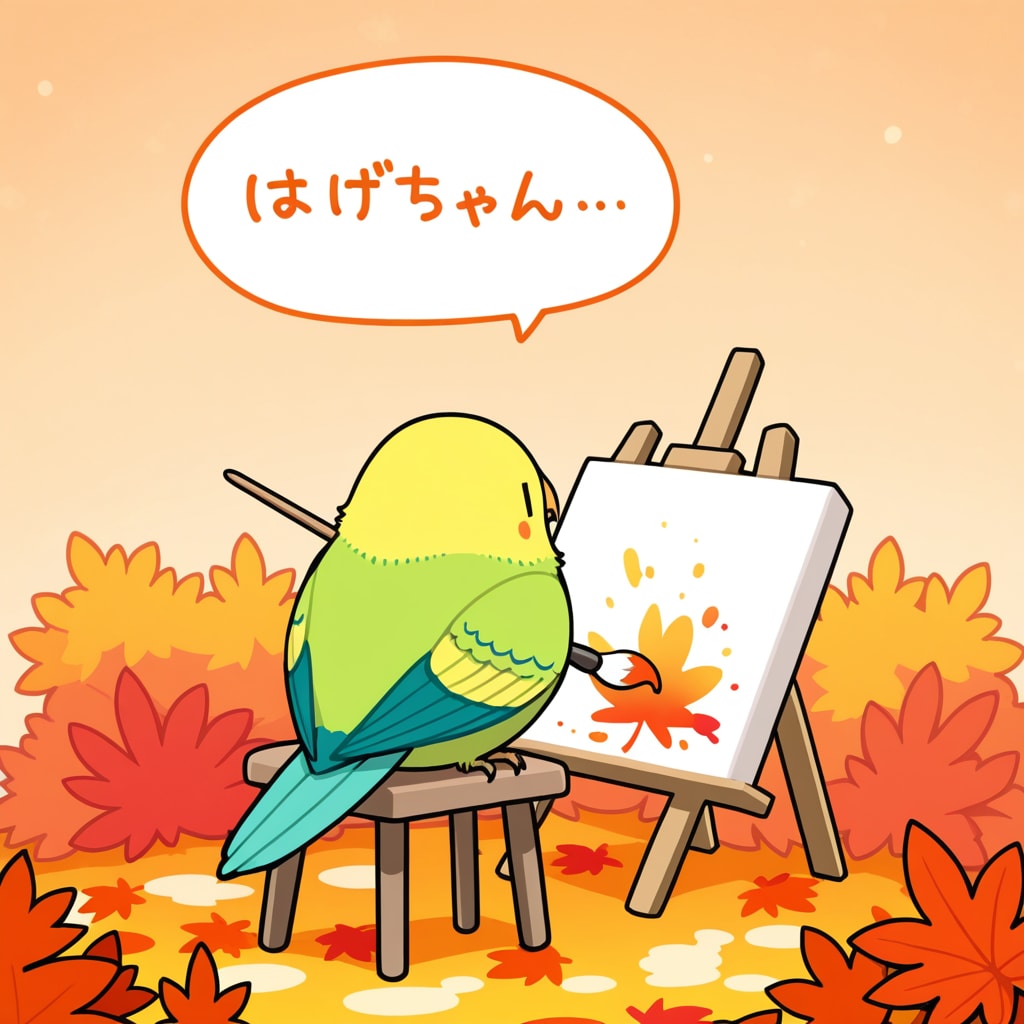 芸術の秋喋るインコ