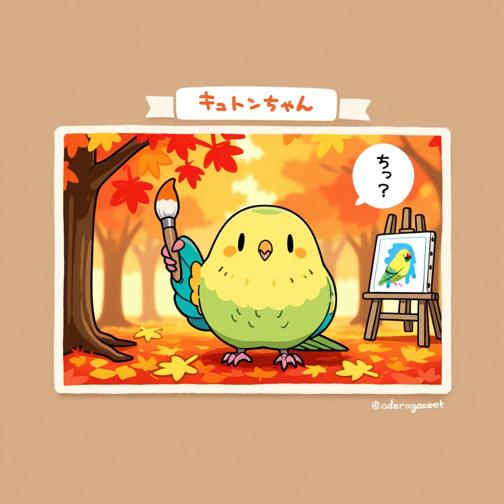 芸術の秋喋るインコ