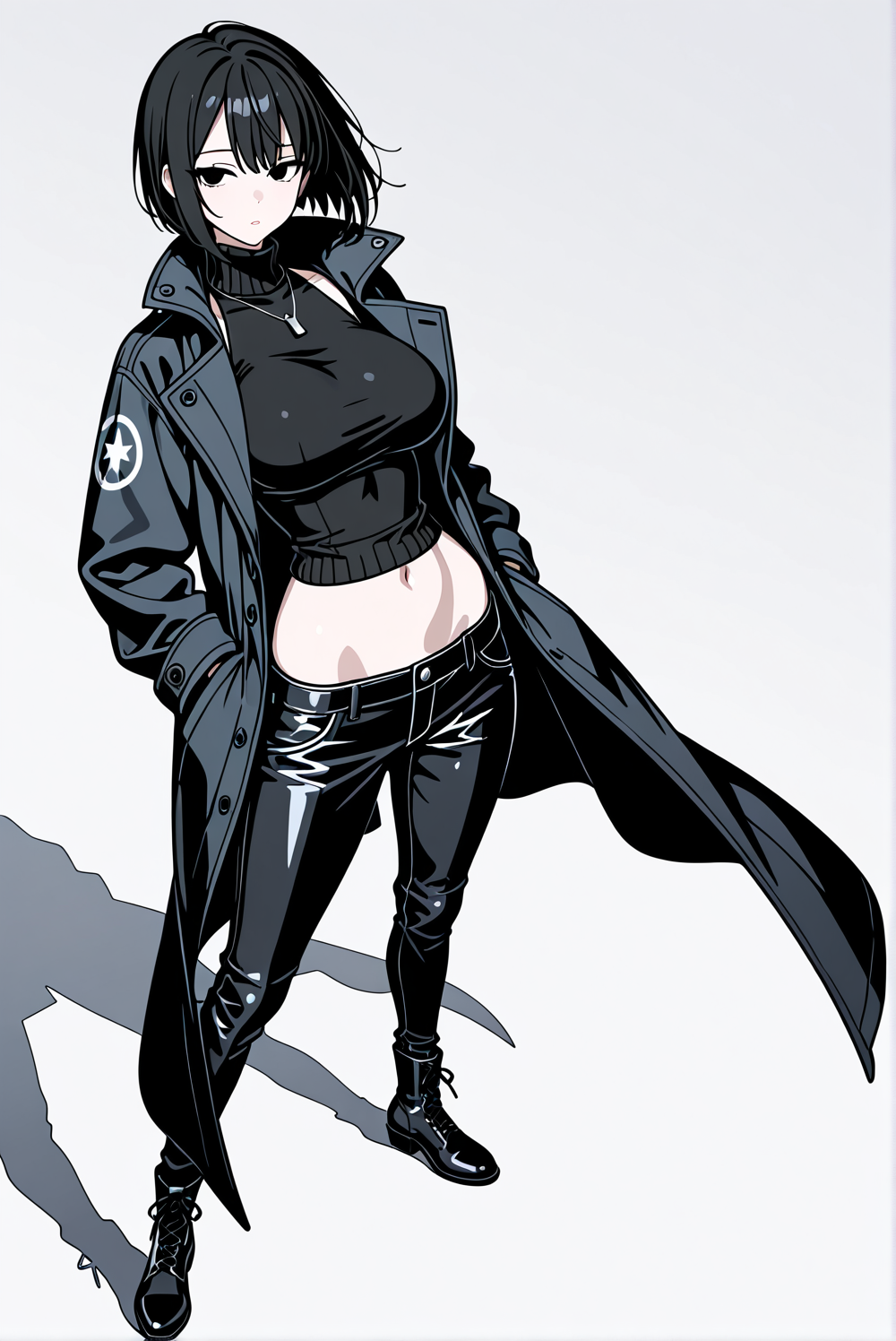 クールな漆黒少女
