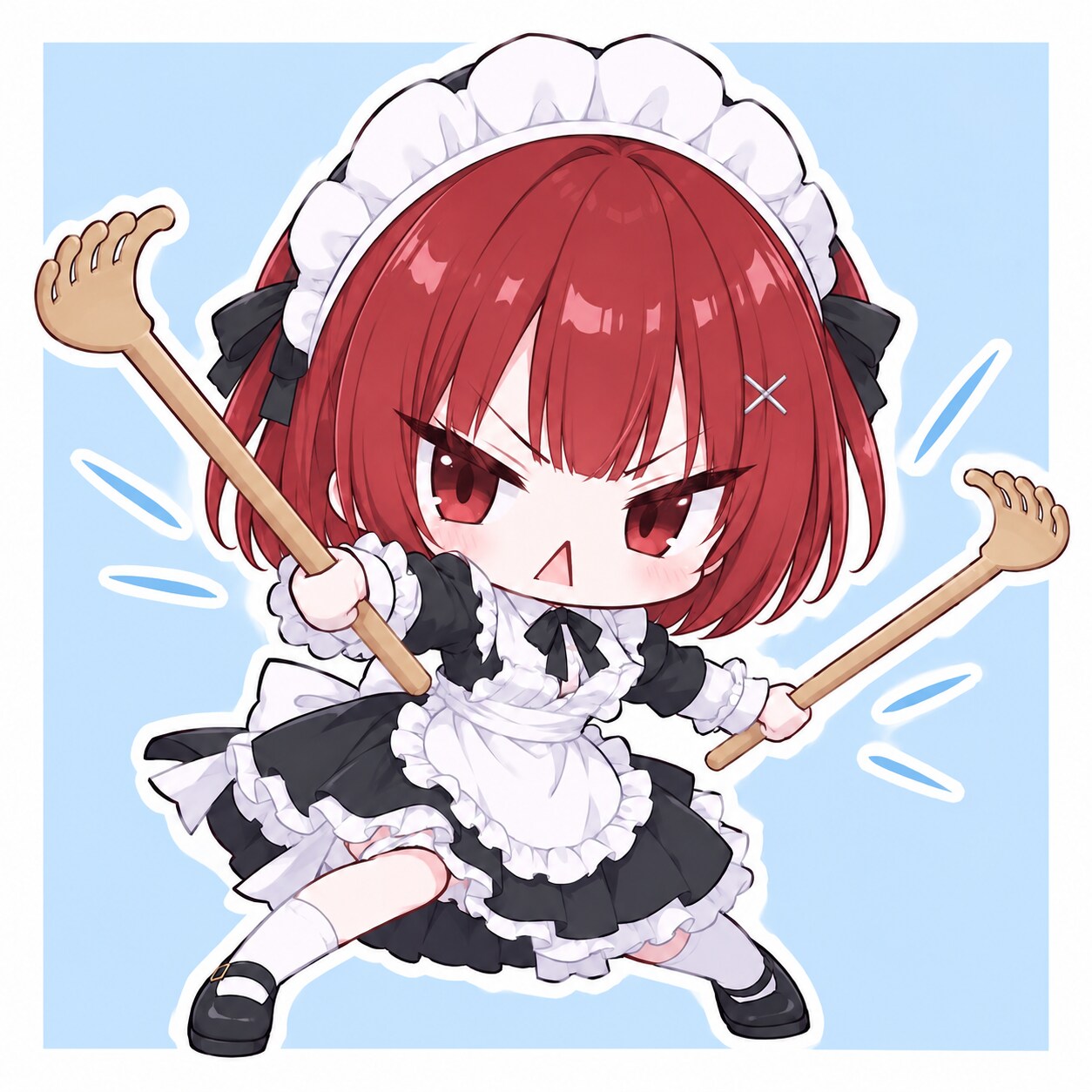 二刀流メイド | の人気AIイラスト・グラビア