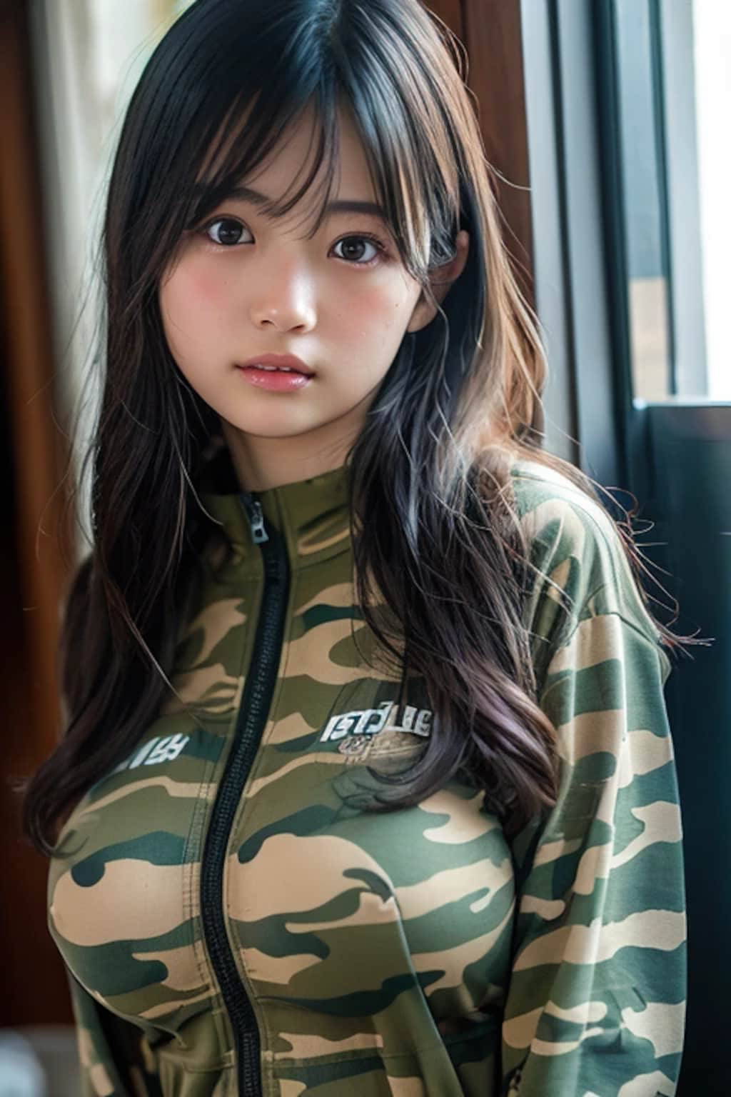 ミリタリー美女のボツ４枚。