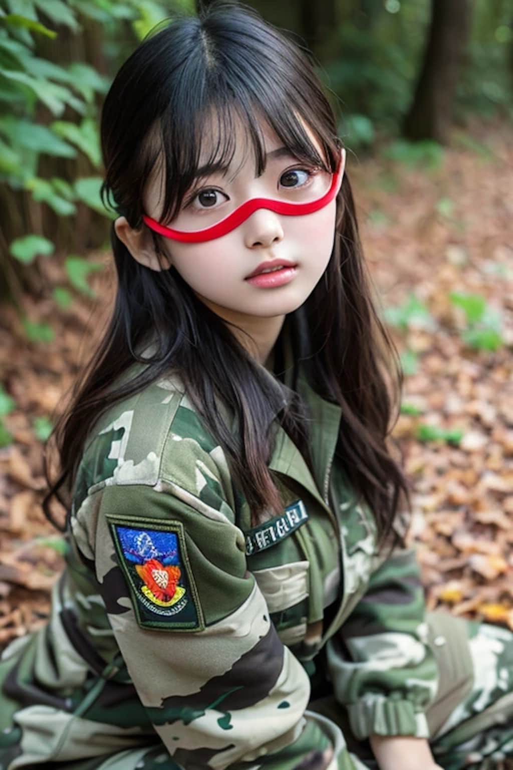 ミリタリー美女のボツ４枚。