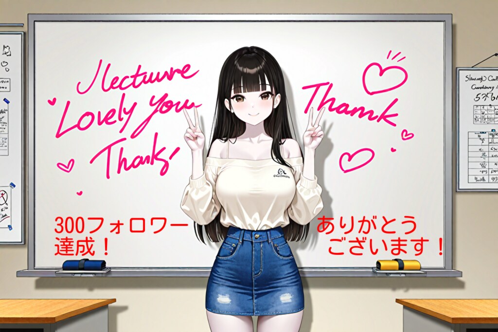 300フォロワー達成！感謝！