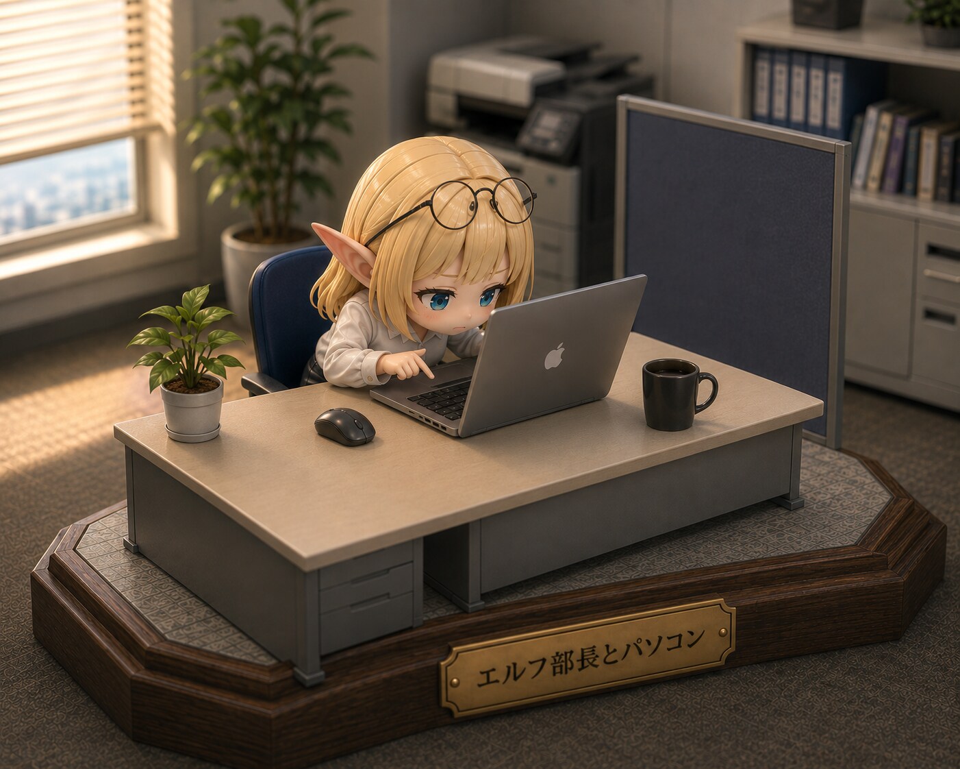 ジオラマ風エルフ部長 | の人気AIイラスト・グラビア