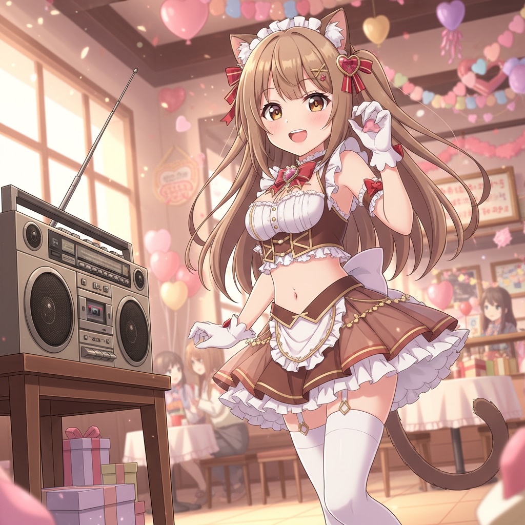 茶ツイにゃん。2月13日 #世界ラジオデー。バレンタインメイド。