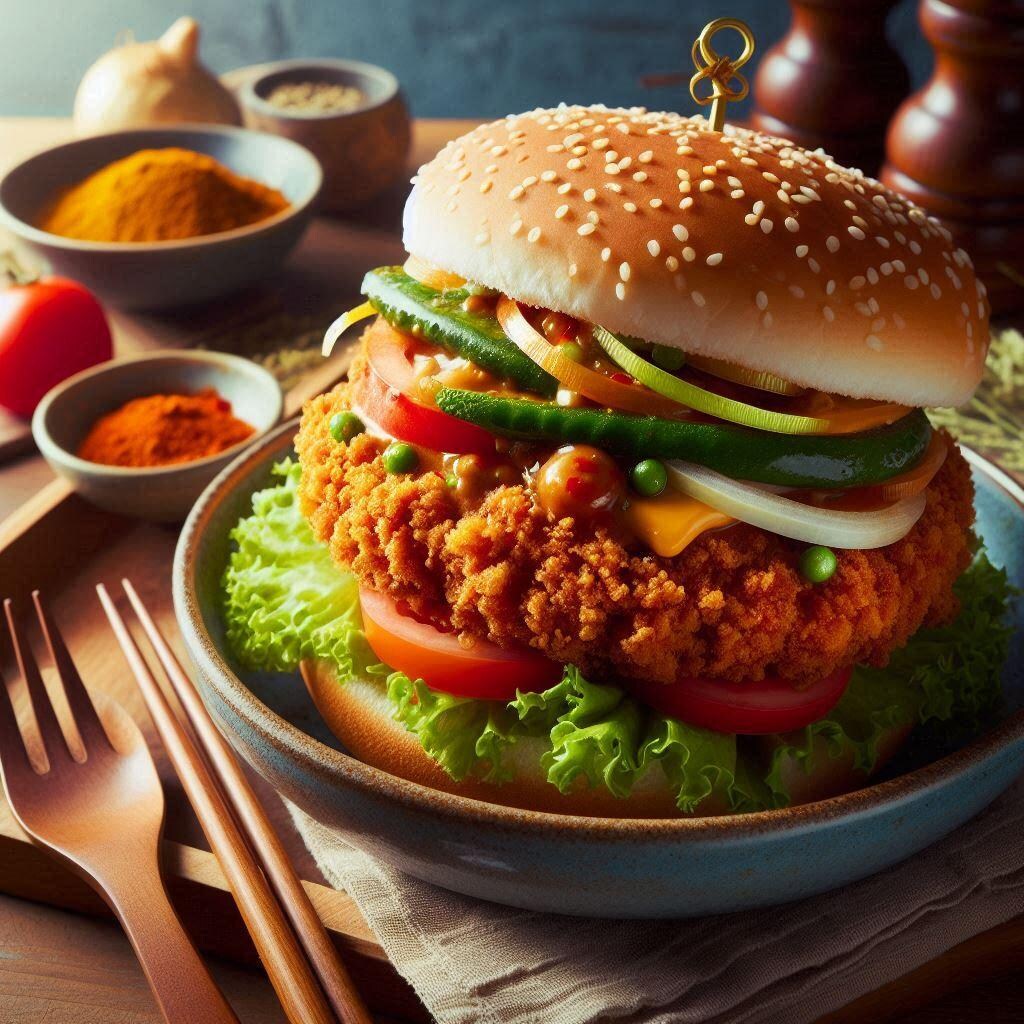 ドライカレーハンバーガー