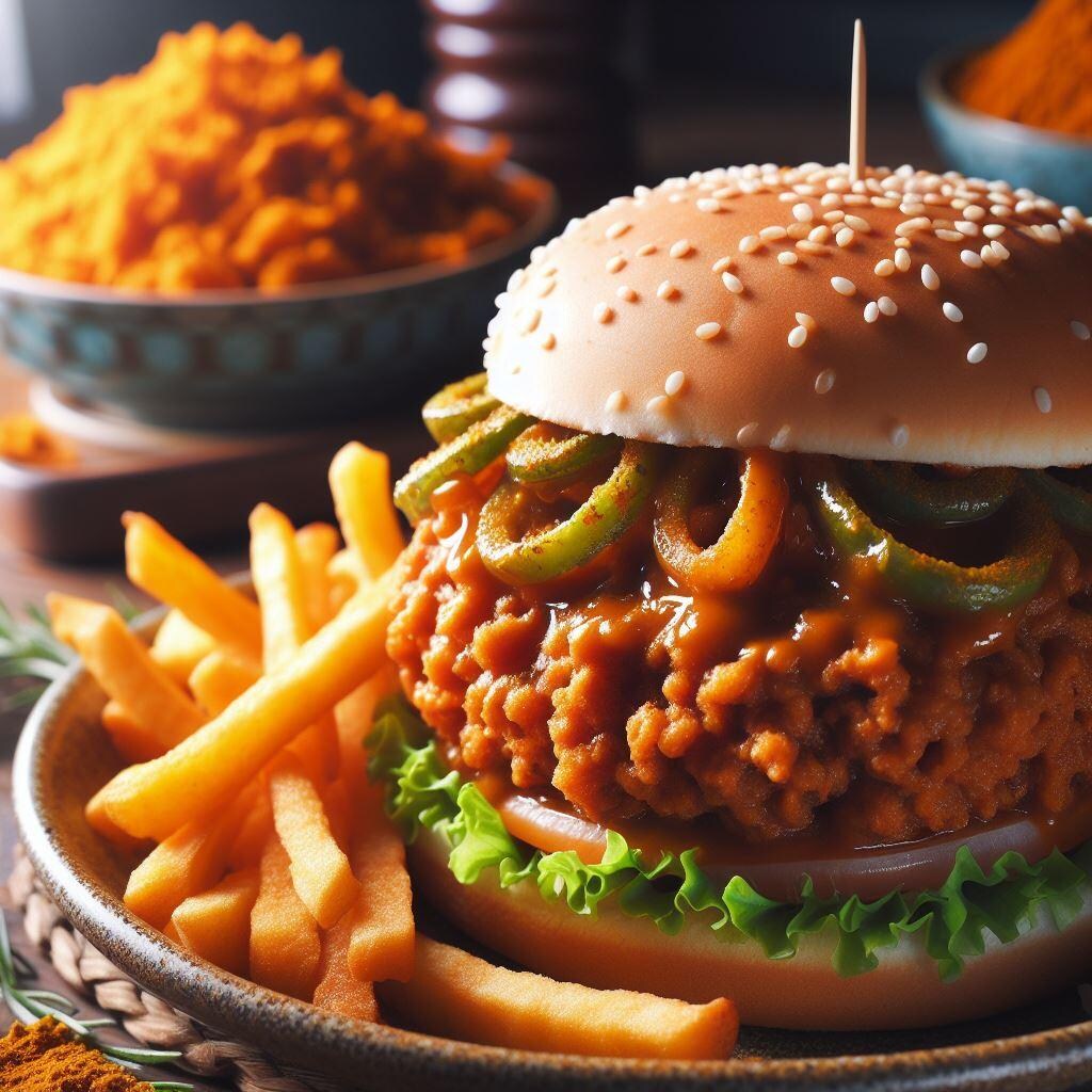 ドライカレーハンバーガー