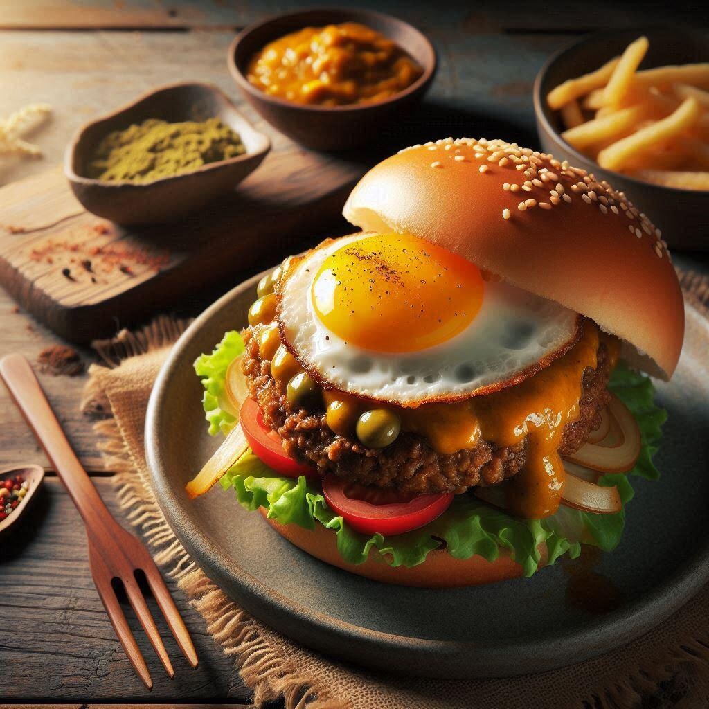 ドライカレーハンバーガー