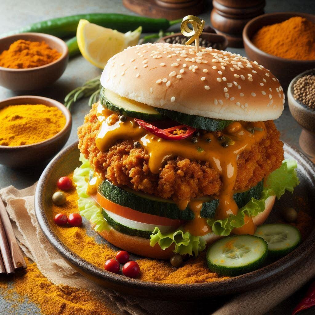 ドライカレーハンバーガー