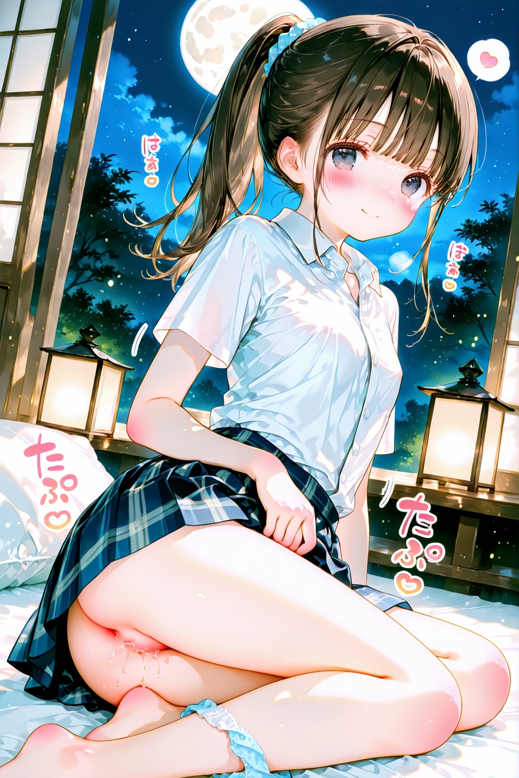 「お月さま見る？私に入れる？」by藍乃雫