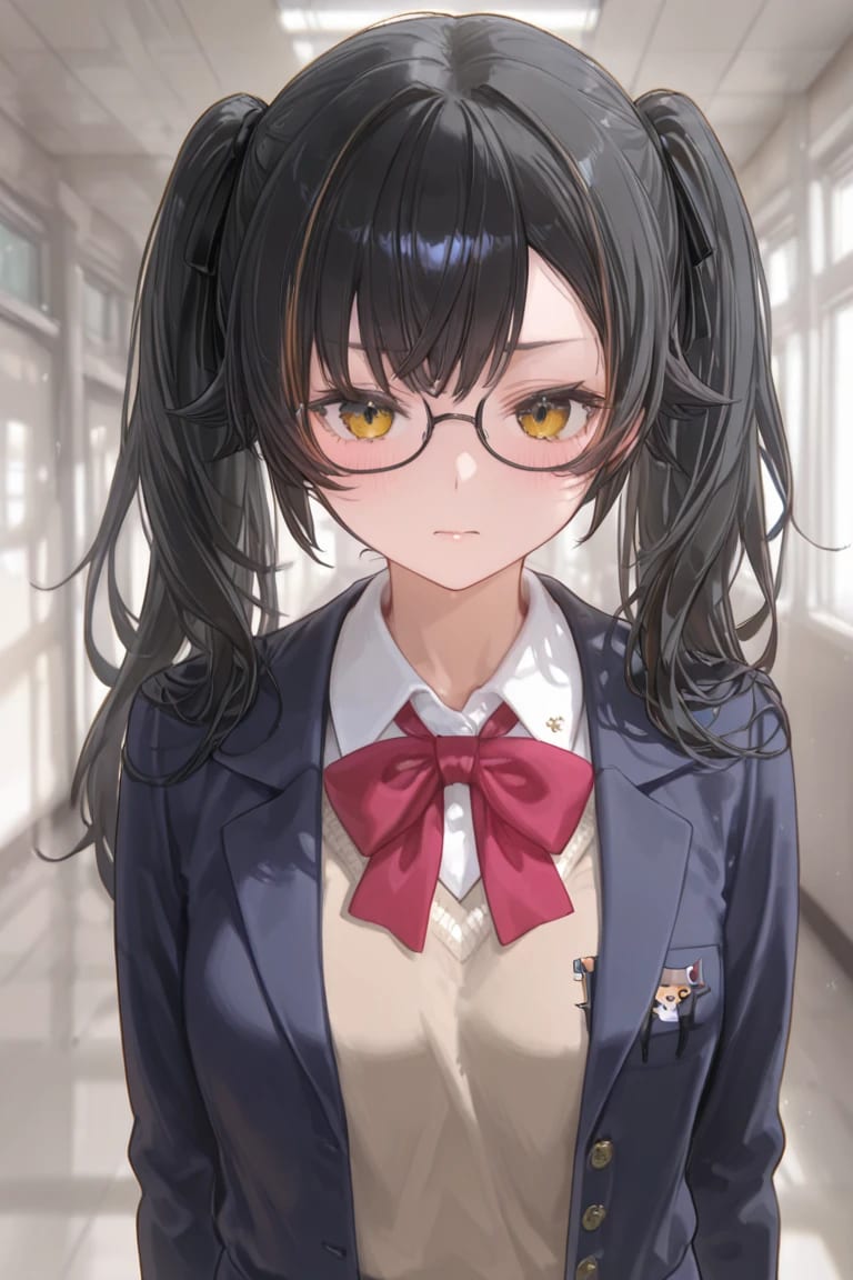 ブレザー×メガネ