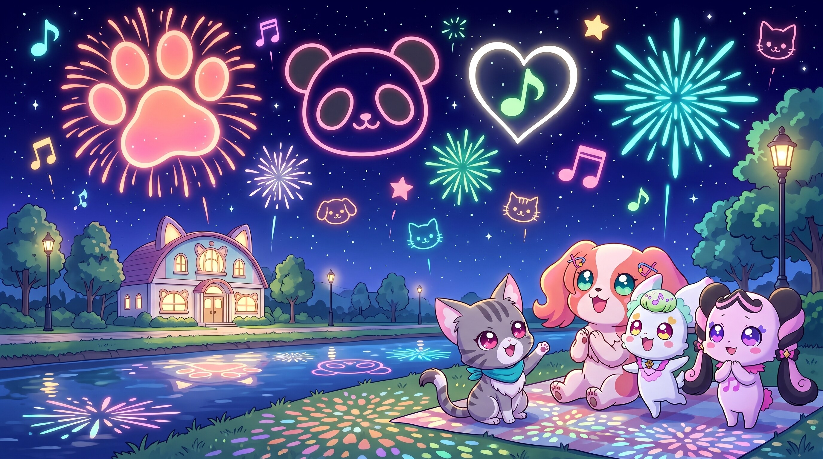 プリルン、花火大会に招待する