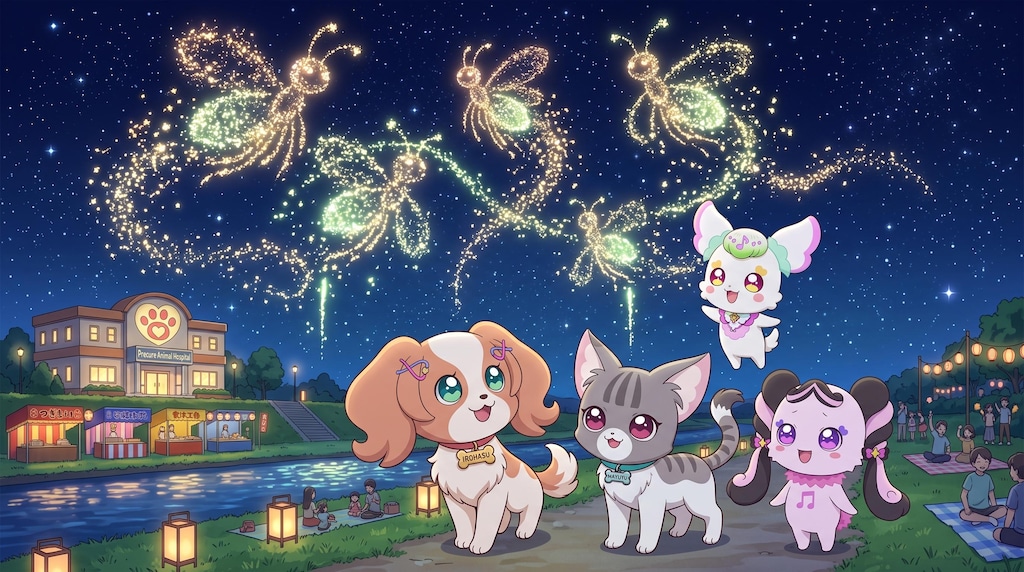 プリルン、花火大会に招待する