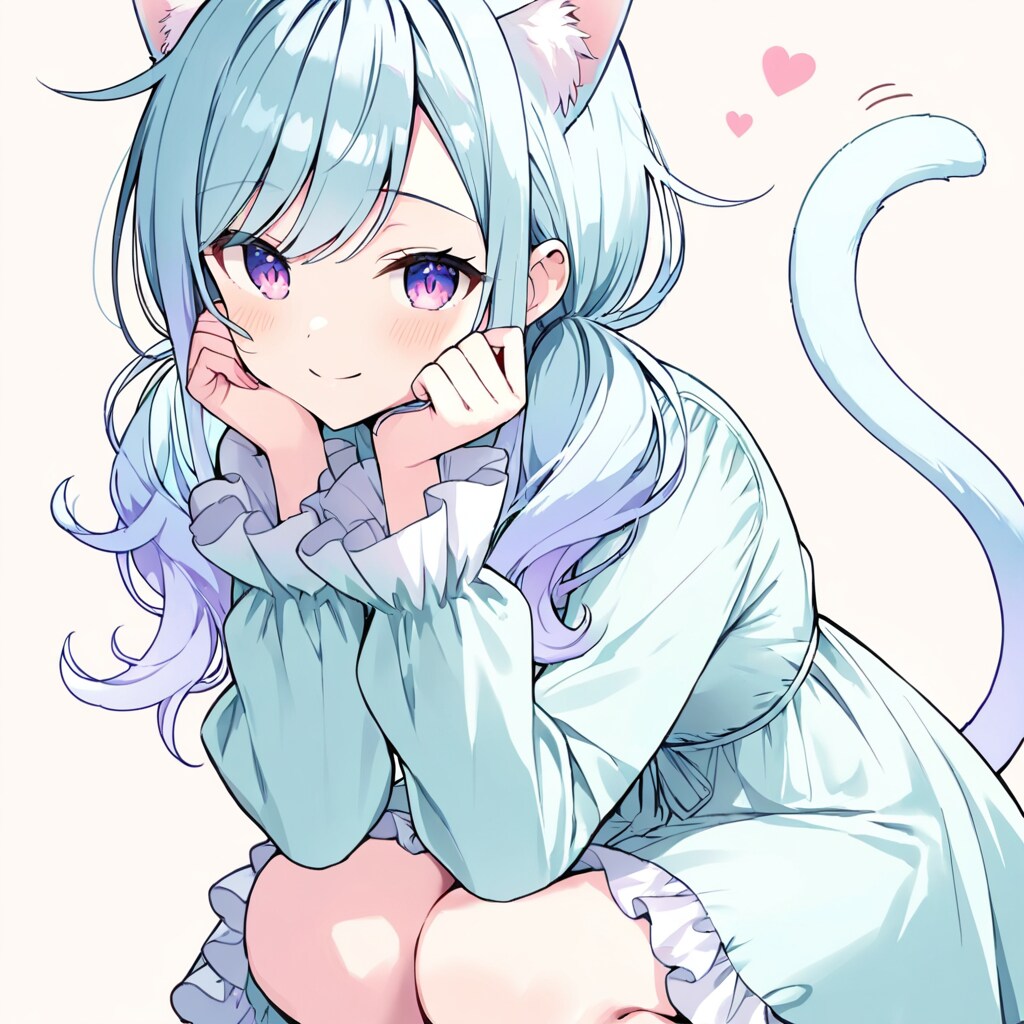 いつもとちょっと髪色ちがう🐱