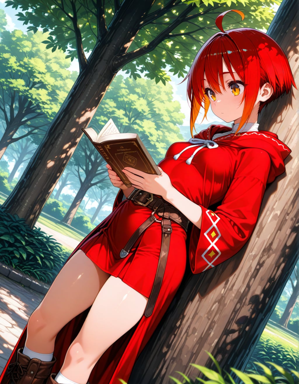 勉強好きな火魔法使いちゃん