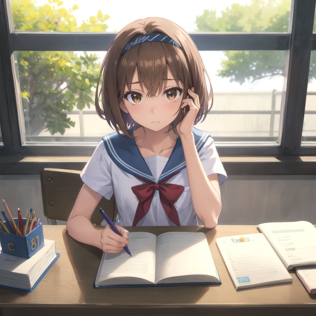 真剣な午後の宿題タイム