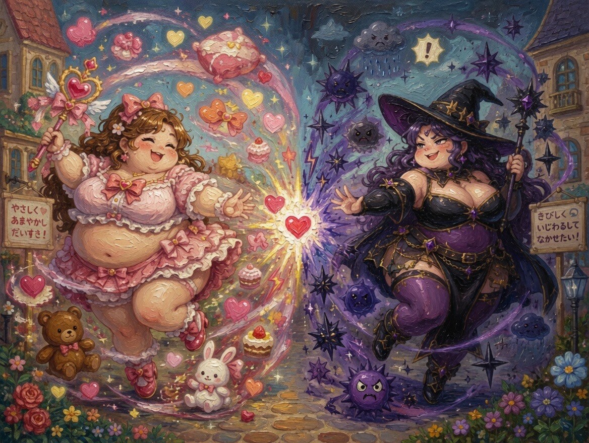 ぽっちゃり魔法少女（？）対決