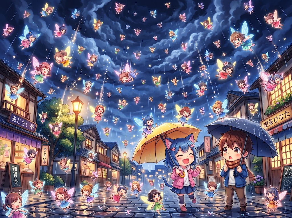 雨の妖精たち