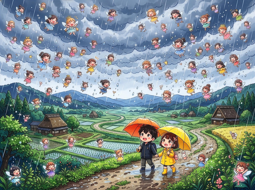 雨の妖精たち