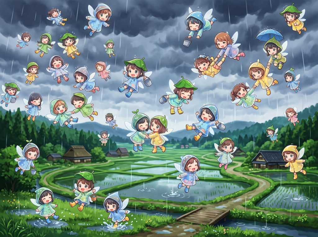 雨の妖精たち