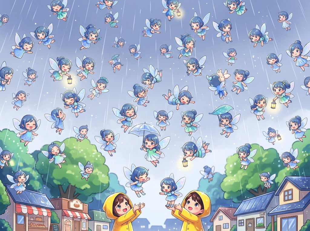 雨の妖精たち