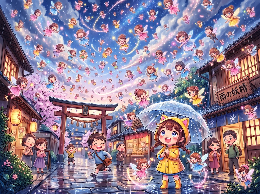 雨の妖精たち