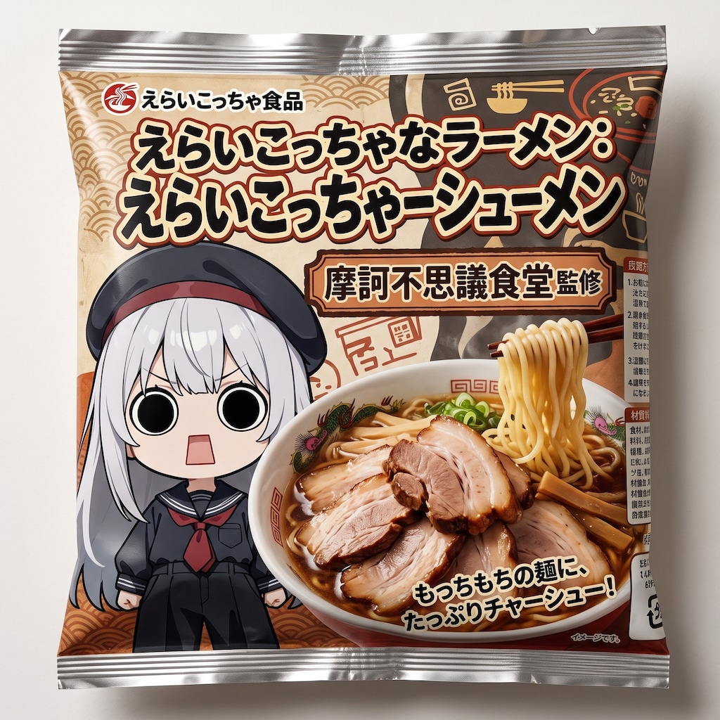 えらいこっちゃ嬢の即席麺えらいこっちゃーシューメン